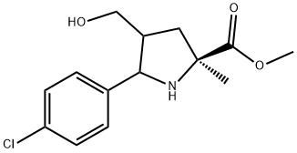 Methyl 5-(4-chlorophenyl)-4-(hydroxymethyl)-2-methylpyrrolidine-2-carboxylate Structure