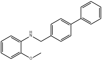 N-([1,1'-Biphenyl]-4-ylmethyl)-2-methoxyaniline 구조식 이미지