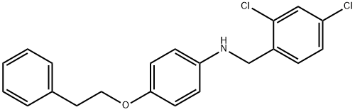 N-(2,4-Dichlorobenzyl)-4-(phenethyloxy)aniline Structure