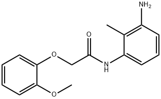 N-(3-Amino-2-methylphenyl)-2-(2-methoxyphenoxy)-acetamide 구조식 이미지