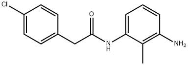 N-(3-Amino-2-methylphenyl)-2-(4-chlorophenyl)-acetamide 구조식 이미지