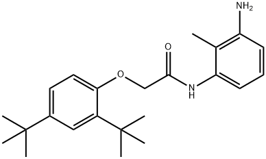 N-(3-Amino-2-methylphenyl)-2-[2,4-di(tert-butyl)-phenoxy]acetamide 구조식 이미지