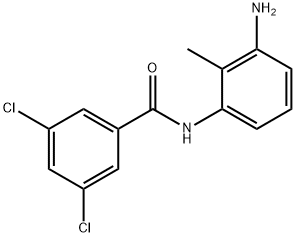 N-(3-Amino-2-methylphenyl)-3,5-dichlorobenzamide 구조식 이미지