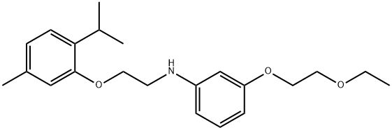 N-[3-(2-Ethoxyethoxy)phenyl]-N-[2-(2-isopropyl-5-methylphenoxy)ethyl]amine 구조식 이미지