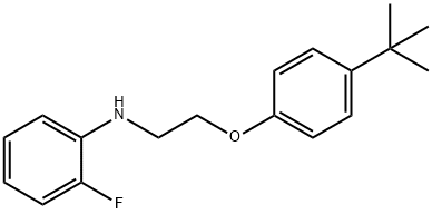 N-{2-[4-(tert-Butyl)phenoxy]ethyl}-2-fluoroaniline 구조식 이미지