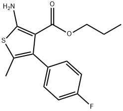 Propyl 2-amino-4-(4-fluorophenyl)-5-methylthiophene-3-carboxylate Structure