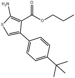 Propyl 2-amino-4-(4-tert-butylphenyl)thiophene-3-carboxylate Structure