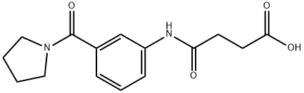 4-oxo-4-[3-(1-pyrrolidinylcarbonyl)anilino]butanoic acid 구조식 이미지