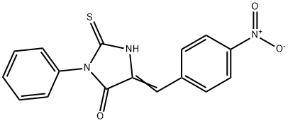 (5E)-2-mercapto-5-(4-nitrobenzylidene)-3-phenyl-3,5-dihydro-4H-imidazol-4-one 구조식 이미지