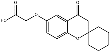 [(4-oxo-3,4-dihydrospiro[chromene-2,1'-cyclohexan]-6-yl)oxy]acetic acid 구조식 이미지