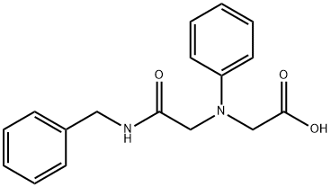 [[2-(benzylamino)-2-oxoethyl](phenyl)amino]acetic acid Structure