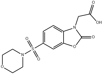 [6-(morpholin-4-ylsulfonyl)-2-oxo-1,3-benzoxazol-3(2H)-yl]acetic acid 구조식 이미지