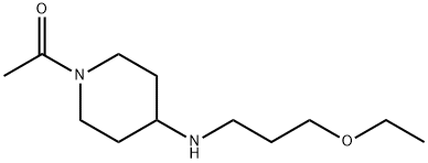 1-acetyl-N-(3-ethoxypropyl)piperidin-4-amine 구조식 이미지