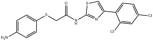 2-[(4-aminophenyl)thio]-N-[4-(2,4-dichlorophenyl)-1,3-thiazol-2-yl]acetamide Structure