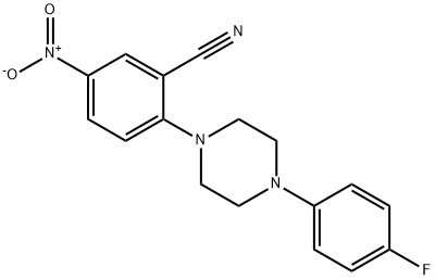 2-[4-(4-fluorophenyl)piperazin-1-yl]-5-nitrobenzonitrile 구조식 이미지