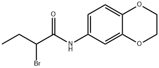 2-bromo-N-2,3-dihydro-1,4-benzodioxin-6-ylbutanamide 구조식 이미지