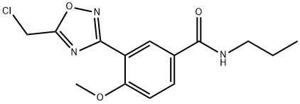 3-[5-(chloromethyl)-1,2,4-oxadiazol-3-yl]-4-methoxy-N-propylbenzamide 구조식 이미지