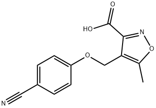 4-[(4-cyanophenoxy)methyl]-5-methylisoxazole-3-carboxylic acid 구조식 이미지