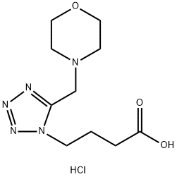 4-[5-(morpholin-4-ylmethyl)-1H-tetrazol-1-yl]butanoic acid hydrochloride Structure