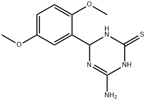 4-amino-6-(2,5-dimethoxyphenyl)-1,6-dihydro-1,3,5-triazine-2-thiol 구조식 이미지