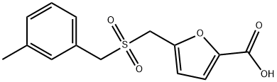 5-{[(3-methylbenzyl)sulfonyl]methyl}-2-furoic acid Structure