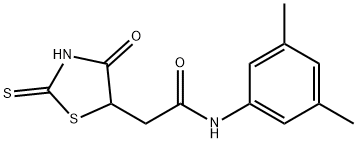 N-(3,5-dimethylphenyl)-2-(2-mercapto-4-oxo-4,5-dihydro-1,3-thiazol-5-yl)acetamide 구조식 이미지