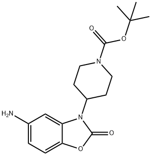 tert-butyl 4-(5-amino-2-oxo-1,3-benzoxazol-3(2H)-yl)piperidine-1-carboxylate Structure