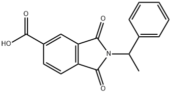 1,3-dioxo-2-(1-phenylethyl)isoindoline-5-carboxylic acid Structure