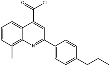 8-methyl-2-(4-propylphenyl)quinoline-4-carbonyl chloride 구조식 이미지