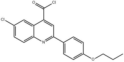 6-chloro-2-(4-propoxyphenyl)quinoline-4-carbonyl chloride Structure