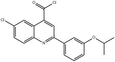 6-chloro-2-(3-isopropoxyphenyl)quinoline-4-carbonyl chloride Structure