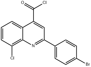 2-(4-bromophenyl)-8-chloroquinoline-4-carbonyl chloride Structure