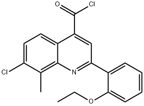 7-chloro-2-(2-ethoxyphenyl)-8-methylquinoline-4-carbonyl chloride 구조식 이미지