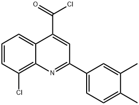 8-chloro-2-(3,4-dimethylphenyl)quinoline-4-carbonyl chloride Structure