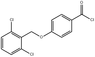 4-[(2,6-dichlorobenzyl)oxy]benzoyl chloride 구조식 이미지