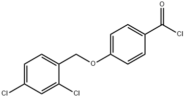 4-[(2,4-dichlorobenzyl)oxy]benzoyl chloride 구조식 이미지