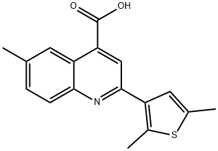 2-(2,5-dimethyl-3-thienyl)-6-methylquinoline-4-carboxylic acid Structure