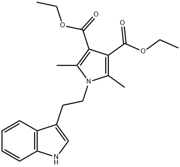 diethyl 1-[2-(1H-indol-3-yl)ethyl]-2,5-dimethyl-1H-pyrrole-3,4-dicarboxylate Structure