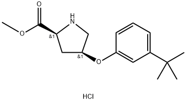 Methyl (2S,4S)-4-[3-(tert-butyl)phenoxy]-2-pyrrolidinecarboxylate hydrochloride Structure