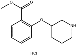 Methyl 2-(3-piperidinyloxy)benzoate hydrochloride 구조식 이미지