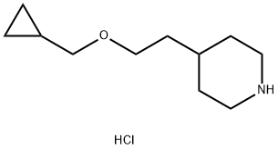 4-[2-(Cyclopropylmethoxy)ethyl]piperidinehydrochloride 구조식 이미지