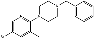 1-Benzyl-4-(5-bromo-3-methyl-2-pyridinyl)-piperazine 구조식 이미지