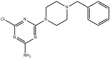 4-(4-Benzyl-1-piperazinyl)-6-chloro-1,3,5-triazin-2-ylamine Structure