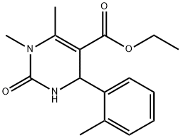 Ethyl 1,6-dimethyl-4-(2-methylphenyl)-2-oxo-1,2,3,4-tetrahydro-5-pyrimidinecarboxylate Structure