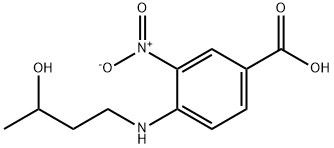 4-[(3-Hydroxybutyl)amino]-3-nitrobenzoic acid 구조식 이미지