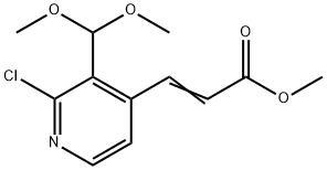 (E)-메틸3-(2-클로로-3-(디메톡시메틸)피리딘-4-일)아크릴레이트 구조식 이미지