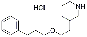 3-[2-(3-Phenylpropoxy)ethyl]piperidinehydrochloride Structure