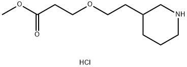 Methyl 3-[2-(3-piperidinyl)ethoxy]propanoatehydrochloride Structure