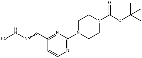 tert-Butyl 4-{4-[amino(hydroxyimino)methyl]-2-pyrimidinyl}tetrahydro-1(2H)-pyrazinecarboxylate 구조식 이미지