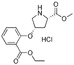 Methyl (2S,4S)-4-[2-(ethoxycarbonyl)phenoxy]-2-pyrrolidinecarboxylate hydrochloride 구조식 이미지